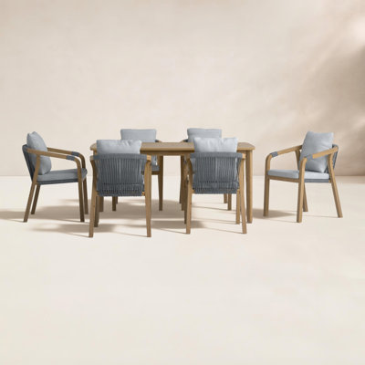 Naila 67" Acacia Patio Dining Set