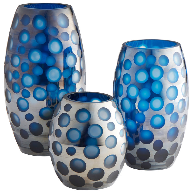 Glass Table Vase, 10" H x 6" W x 6" D