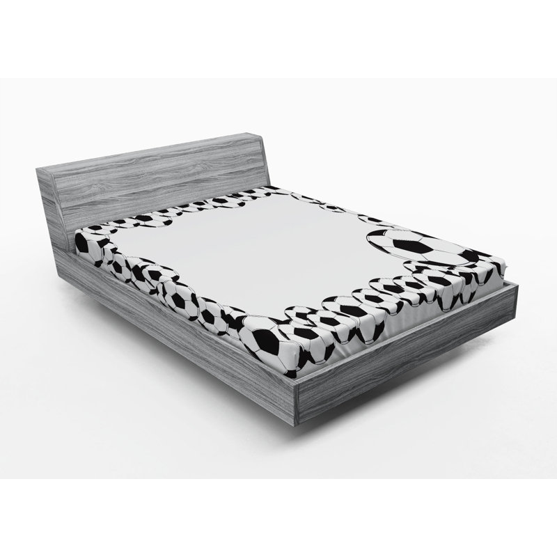 Microfiber Geometric Fitted Sheet, Full Fitted Sheet