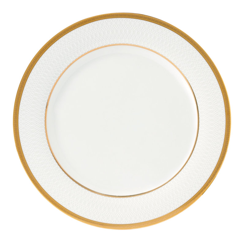 Piece Porcelain China Dinnerware Set - Service for 8, Gold