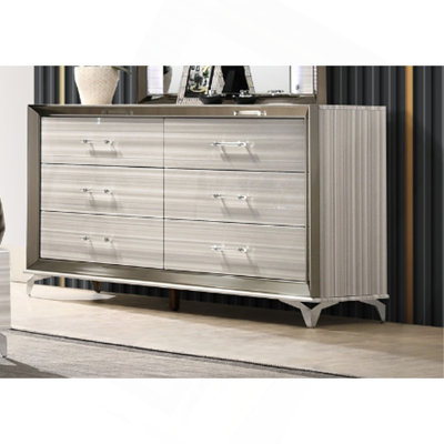 Commode de rangement chic et contemporaine à 6 tiroirs