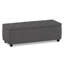 Banc de rangement avec repose-pieds clouté rectangulaire en tissu aspect lin de 48 po Hamilton-61342502