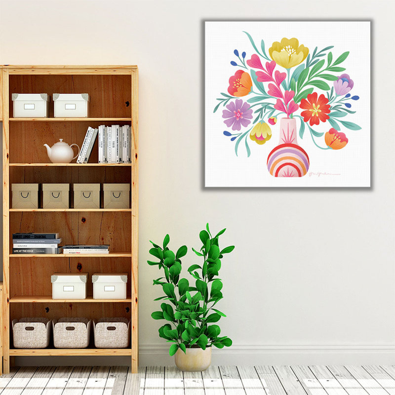 «Bold Bouquet», reproduction d'art sur toile, H 12 po x l 12 po