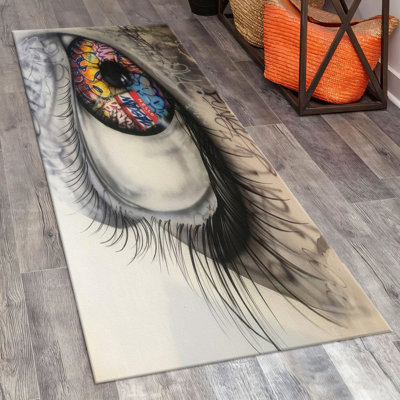 Floral Bloom Printed Rug with Soft Non-Woven Material Perfect for Adding a Touch of Elegance to Any Room in Your Home