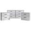 Deux tables de chevet et un buffet blanc-129434401