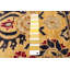 Tapis unique en laine noué à la main 8 pi 1 po x 10 pi 2 po nouvel âge Leriah jaune / brun / noir