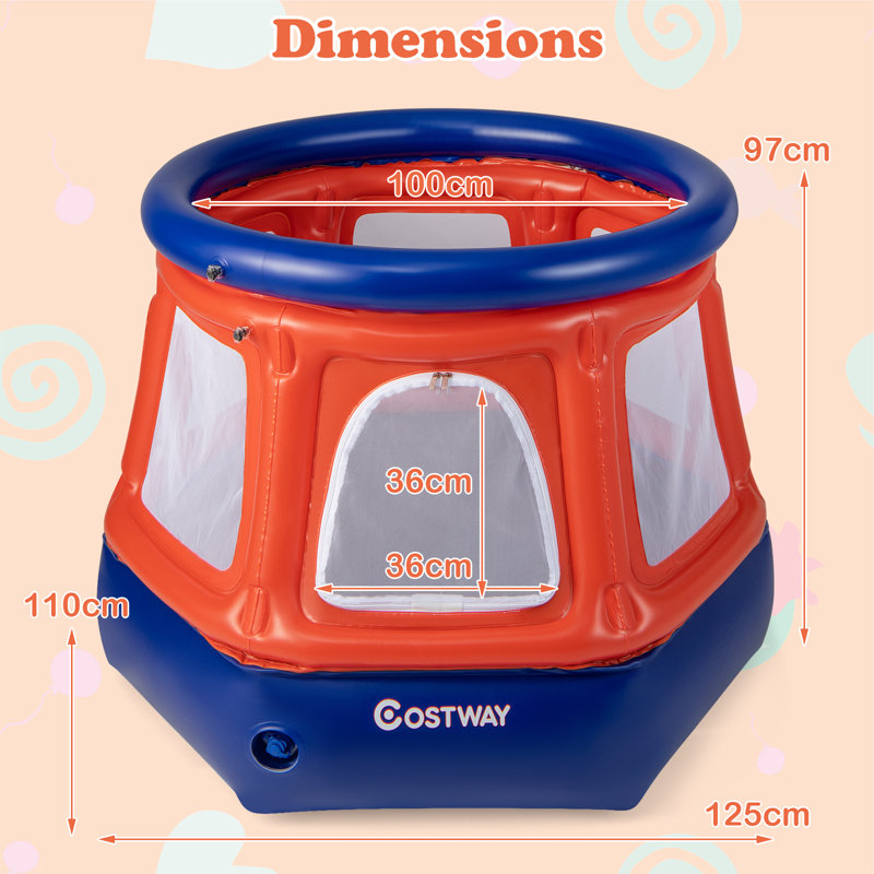 Costway 125cm Round Kid / Toddler Trampoline