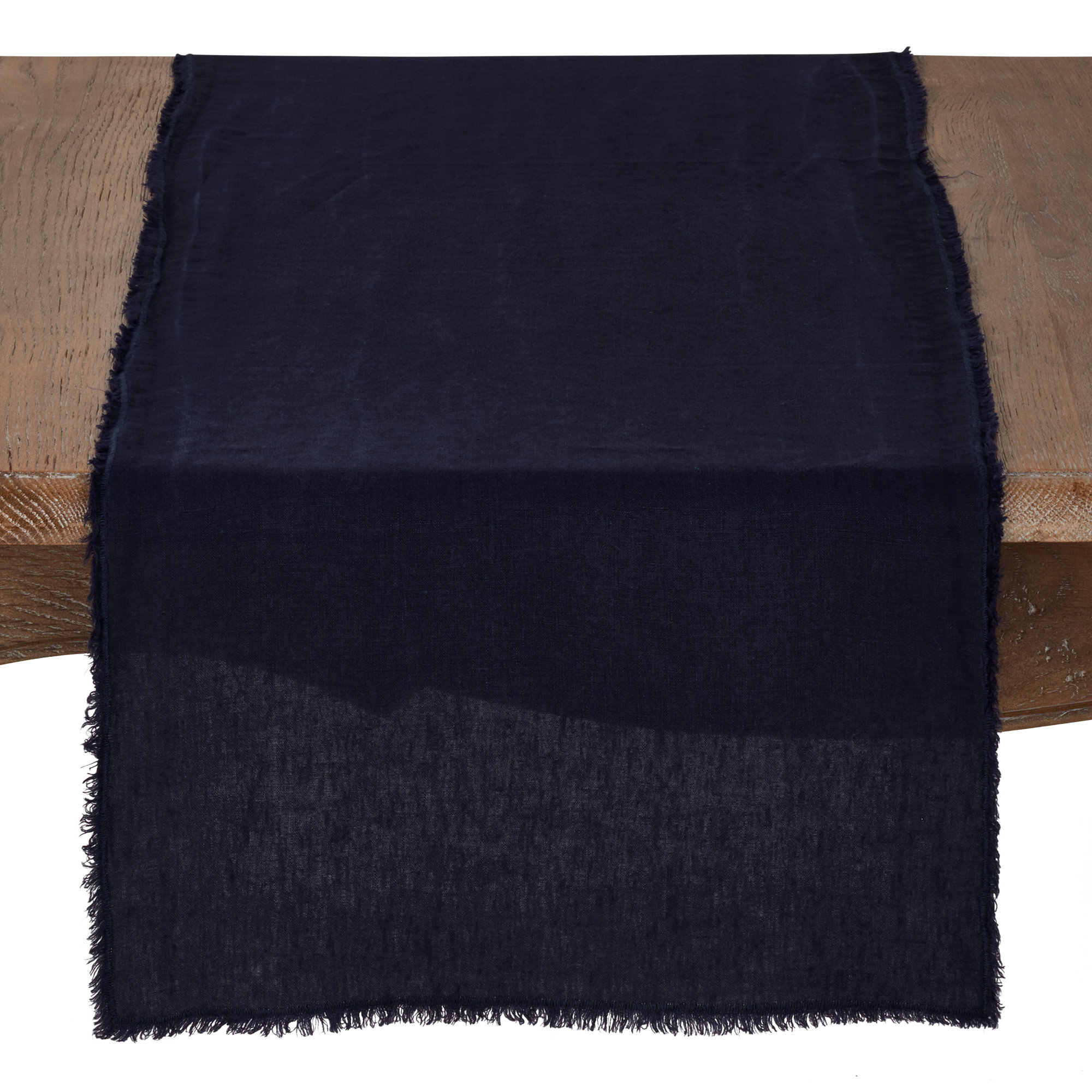 Zadia Linen Table Runner, Midnight Blue