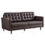 Exalt Tufted Vegan Leather Sofa-1721747063