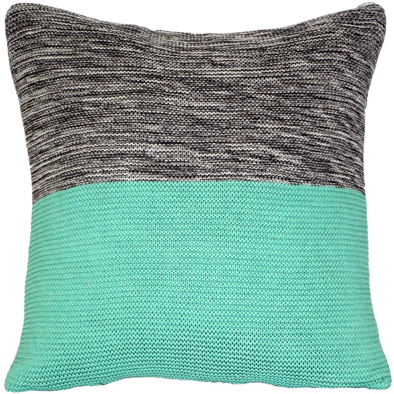 Coussin Hygge, Vert / Gris