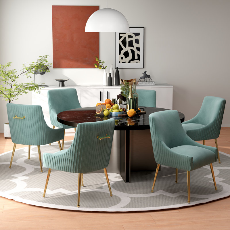 Chaise de salle à manger Baudel, Vert menthe