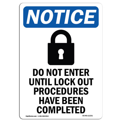 Do Not Enter Until Sign with Symbol