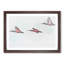 Three Pink Flamingos in Abstract - Framed Print-55769251-55769252
