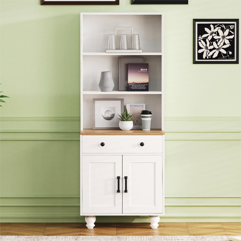 Armoire de rangement Farmhouse, Blanc/naturel