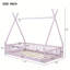 Lit simple en bois avec clôture-928781897