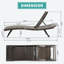 Chaise longue d'extérieur en osier 2 pièces