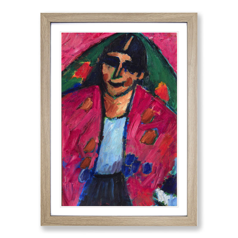 Portrait of a Woman Vol.4 by Alexej Von Jawlensky - Framed Print, 36cm H x 27cm W x 2cm D, Oak Framed