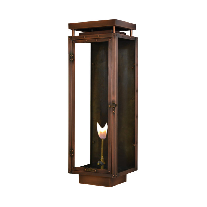 Donnay Gas Powered Outdoor Lantern, 20" H x 7" W x 6.25" D