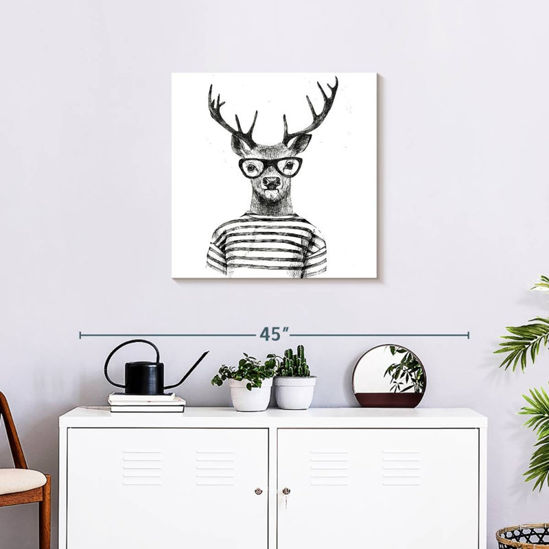 Crowle Hipster Deer, H 24 po x l 24 po