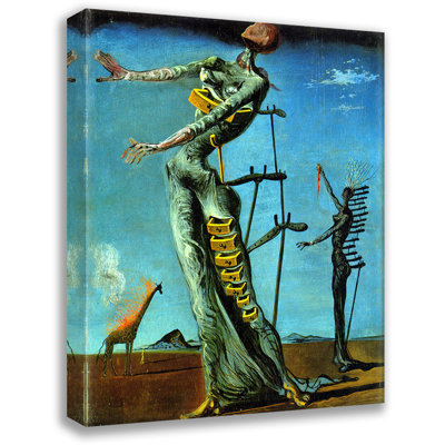 The Burning Giraffe by Salvador Dali Gallery Wrapped Canvas