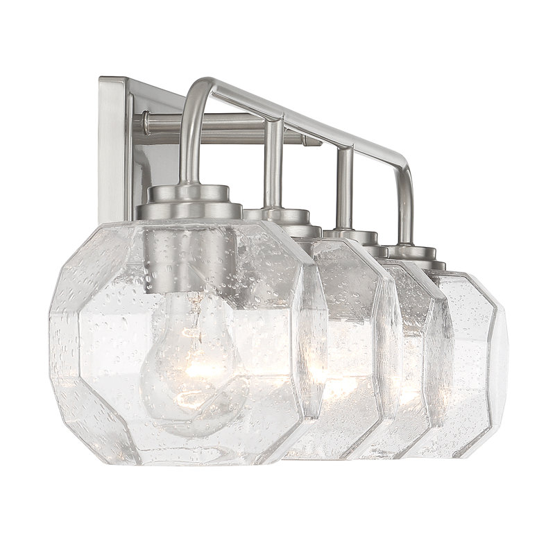 Applique murale Baldwin à 4 lumières pour salle de bain, fini nickel satiné, Nickel satiné, 4 Light