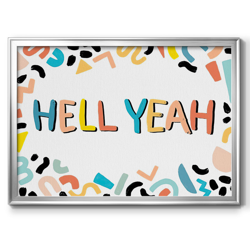 "90s phrases l'enfer ouais III", reproduction d'art sur toile, Argent, H 18 po x l 26 po x P 1,5 po
