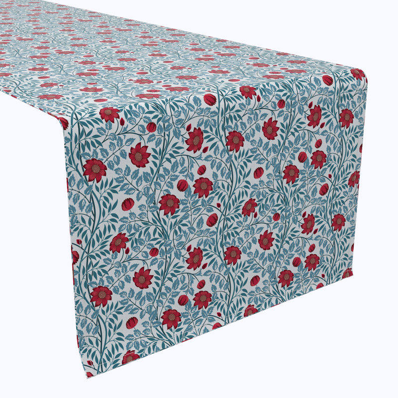 Table Runner, 100% Cotton, Floral 69, 108" x 16"