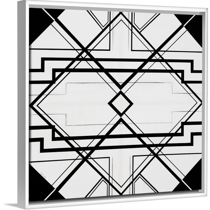 « glamour guidelines iii », impression sur toile, H 37,7 po x l 37,7 po x P 1,75 po, Cadre flottant blanc