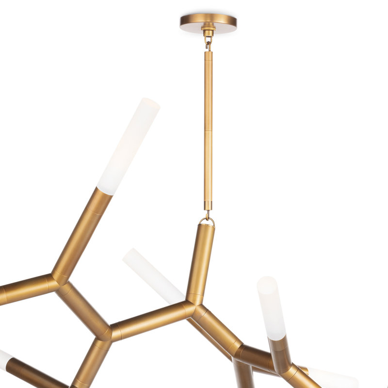 Lustre Traveller, Laiton naturel, L 44,5 po x H 43,5 po