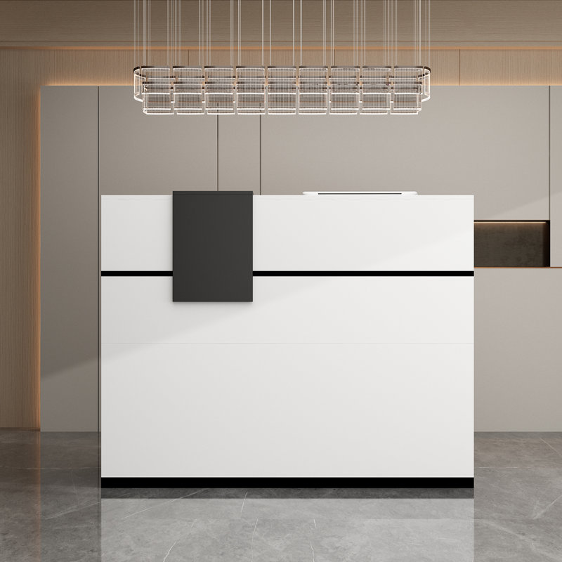 55.1'' W Reception Desk With Locking Drawer