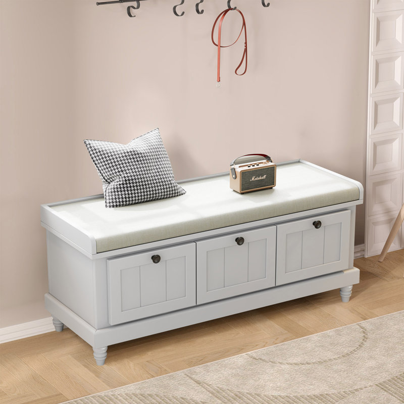 Arulappu Storage Bench, Light Gray