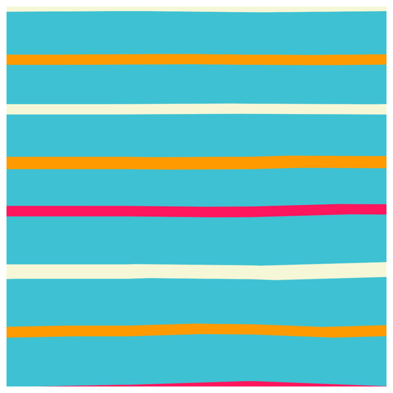 Turquoise Orange Pink Stripes Comforter, Twin Extra Long