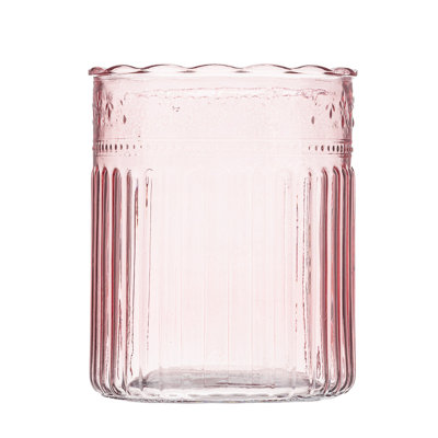10 Strawberry Street Park Glass Utensil Crock, Pink