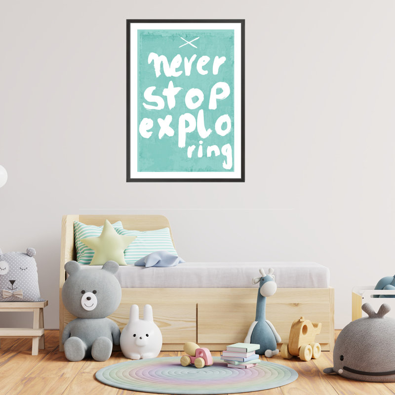 Pop Art & Retro Never Stop Exploration par Treechild, art encadré, H 16 po x l 12 po x P 1 po