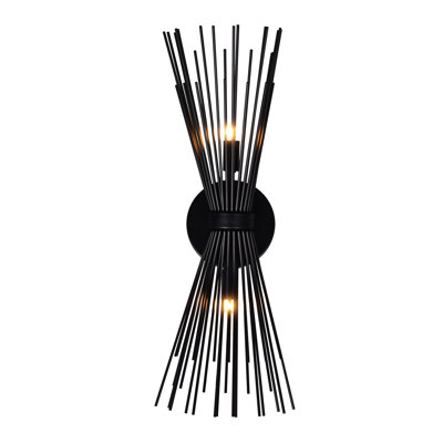 Applique murale noire 2 lumières - Lampe murale d'intérieur moderne pour salle de bain, chambre à coucher, couloir