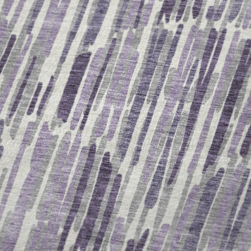 Jeté Sherpa ASB739, Rayures mauves
