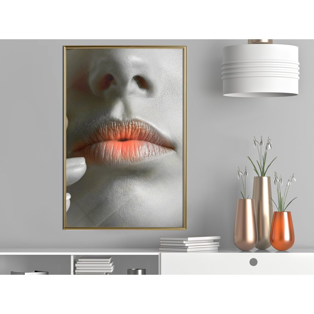 Gerahmter Fotodruck Ombre Lips