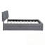Lit plateforme tapissier grand avec lit gigogne simple Teddy-1916239962