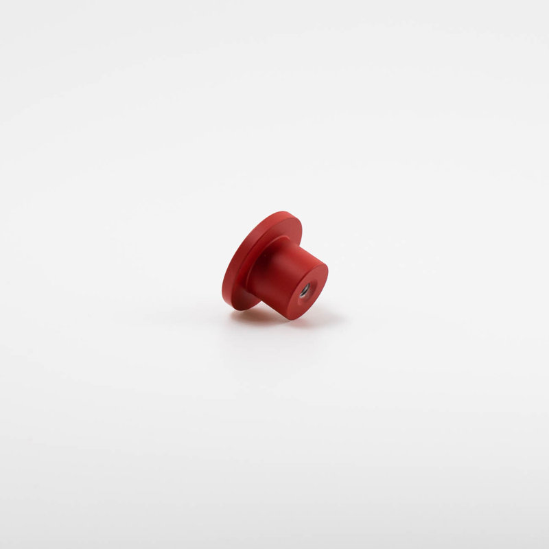 1" Diameter Circle Knob, Rose (Red)