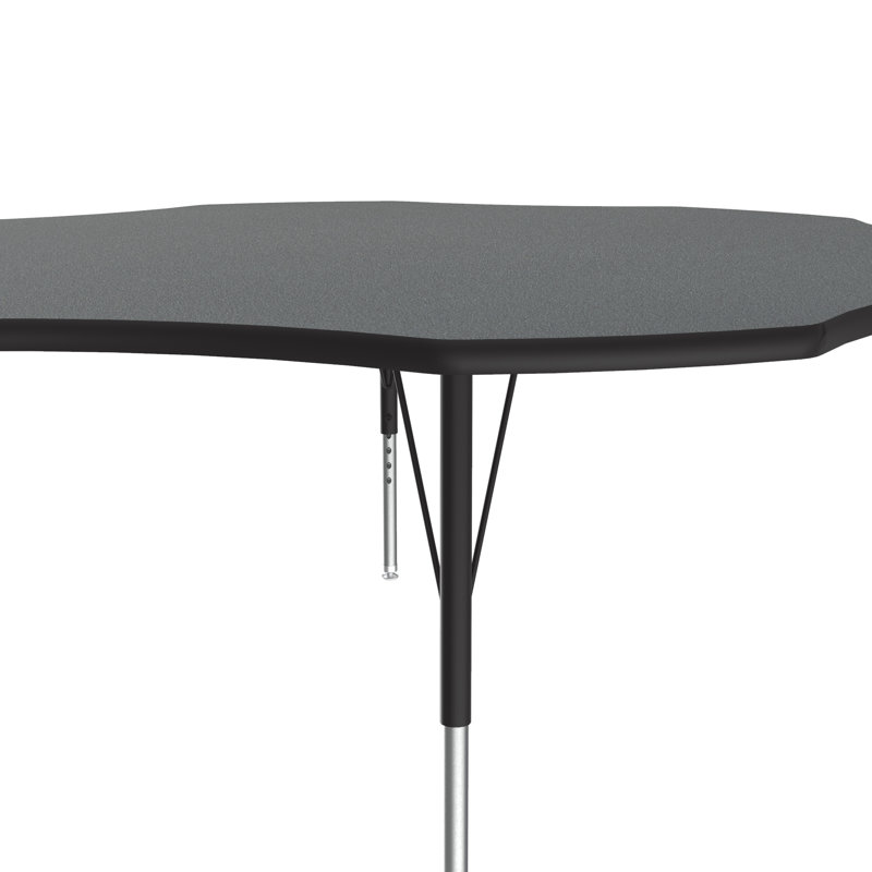 Laminate Adjustable Rectangle 6 Students Activity Table, Montana Granite