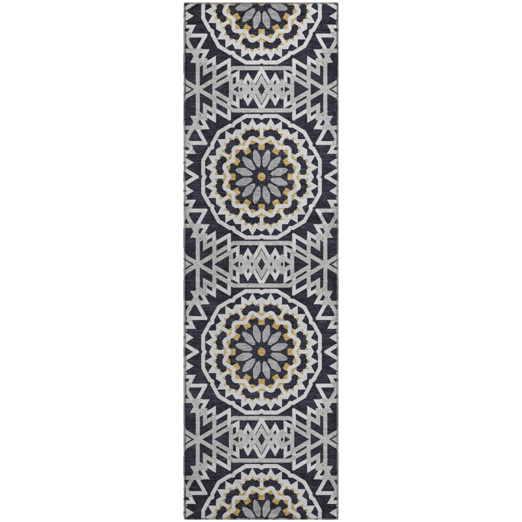 Premium Machine Washable Cerrito Black Rug