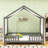 Wood Floor Bed with Canopy-590168349