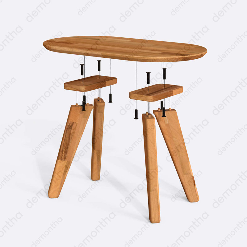 Table basse Monroe, H 17,7 po x L 31,5 po x l 17,3 po