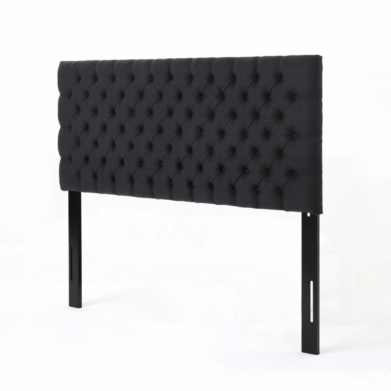 Tufted Queen Size Bed Headboard with Modern Button Design &amp; Adjustable Solid Wood, Durable Metal Legs