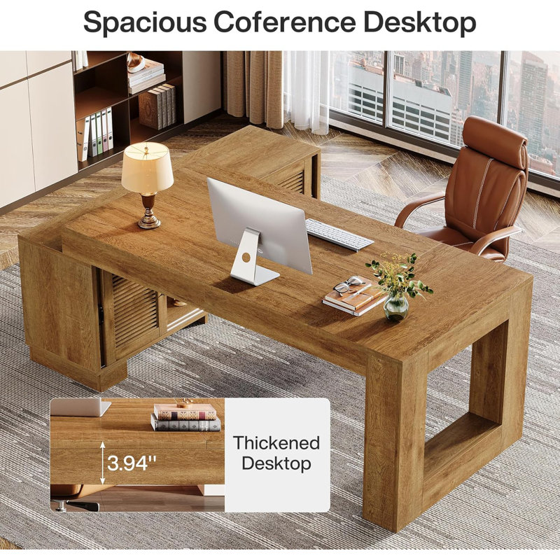 74.8-Inch L Shaped Computer Desk with Storage | Wayfair