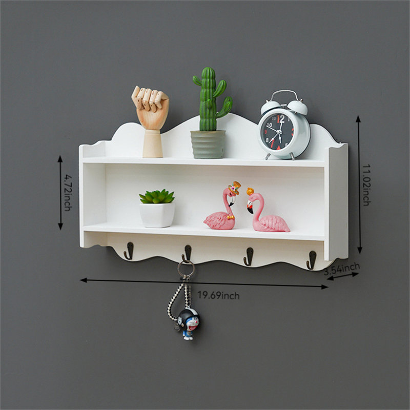 Grandois Wood Floating Shelf, White