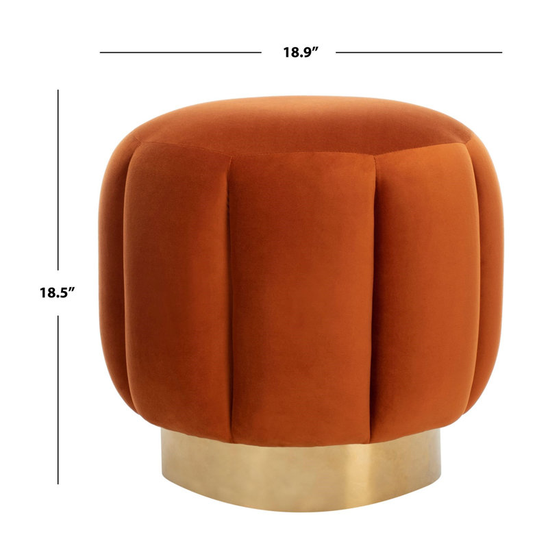 Maxine Round Ottoman, Sienna Velvet