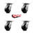 5 Inch Heavy Duty Phenolic Caster Set with Ball Bearings Set of 4 Service Caster