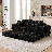 Boneless 80” W Modular Compression Sofa With Ottoman, High Rebound Density Sponge Sofa-155806700