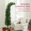 Arbre de Noël artificiel pliable 6 pi avec 400 branches et base en métal, vert